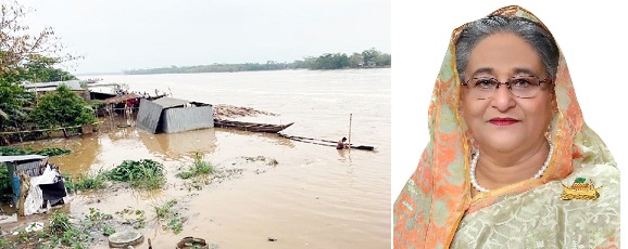 সুনামগঞ্জে বন্যায় ক্ষতিগ্রস্তদের ঘর মেরামতে প্রধানমন্ত্রীর ৫ কোটি টাকা অনুদান