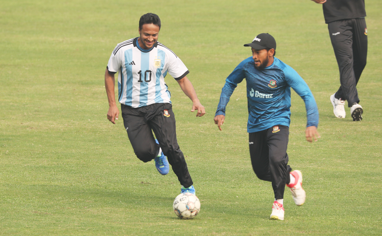 আর্জেন্টিনার জার্সিতে অনুশীলনে সাকিব