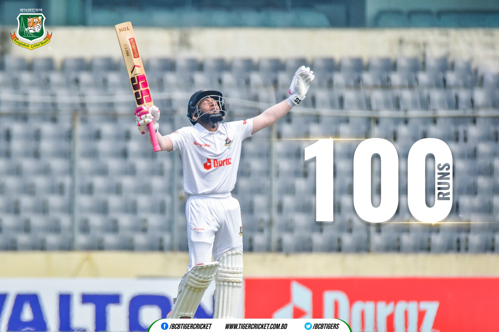 মুশফিকের সেঞ্চুরিতে বাংলাদেশের সামনে ইনিংস ব্যবধানে জয়ের সুযোগ
