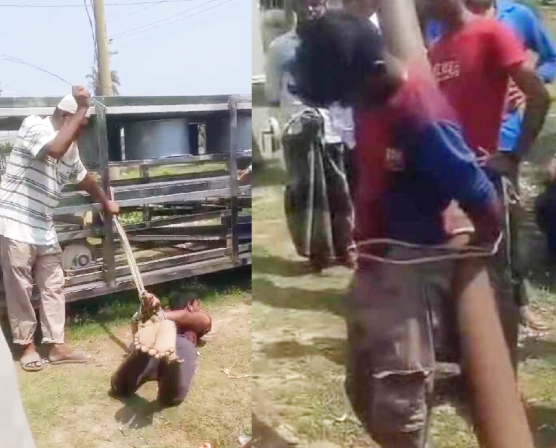 চুরির অভিযোগে দুই যুবককে বেঁধে নির্যাতন